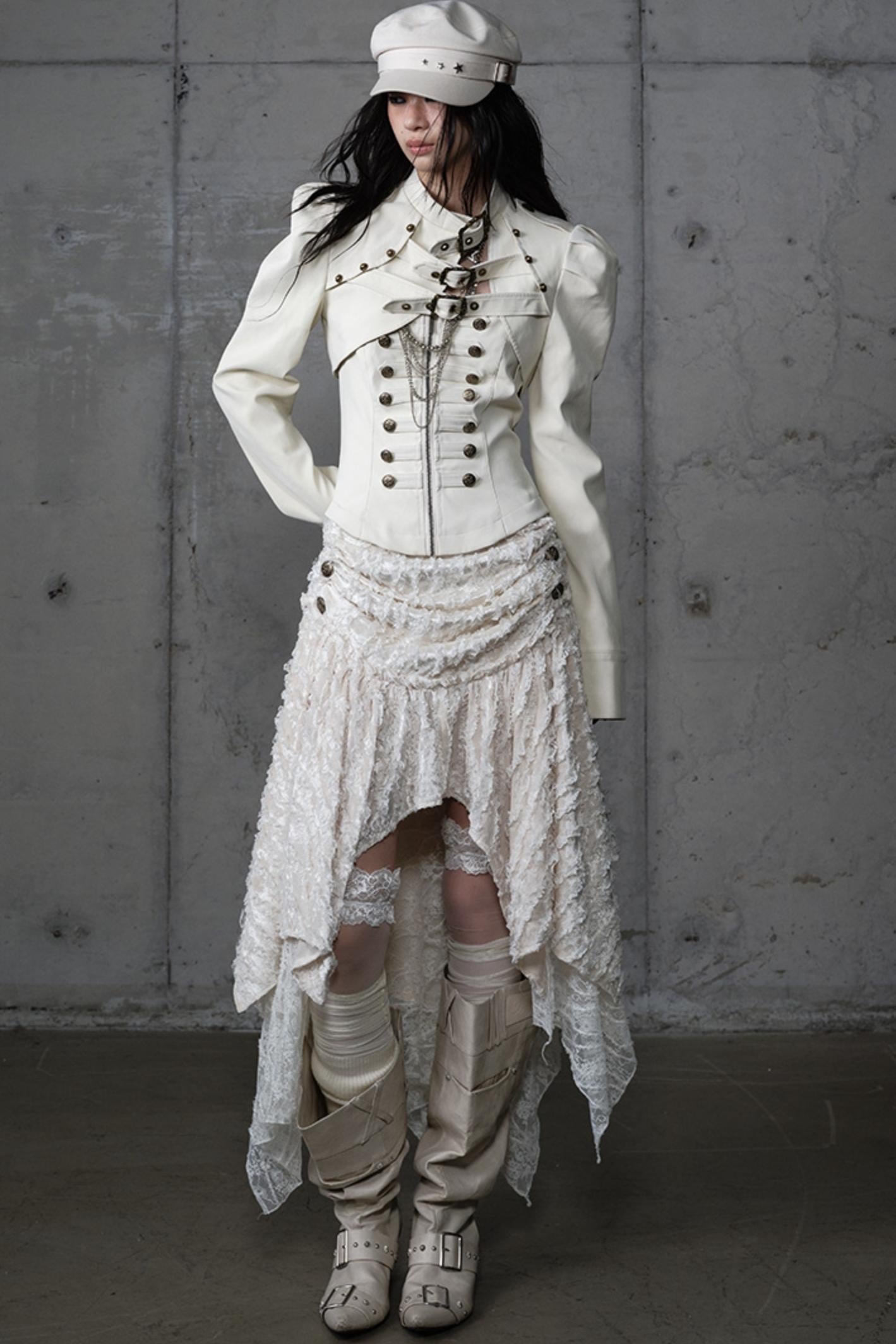 Velvet Irregular Check Bandeau Dress