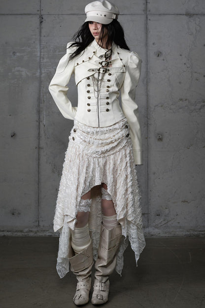 Velvet Irregular Check Bandeau Dress