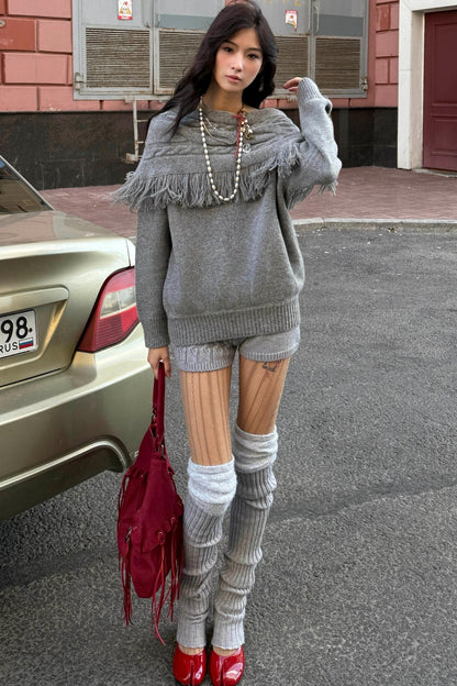 Vintage Wool Cable Sweater Set-Up