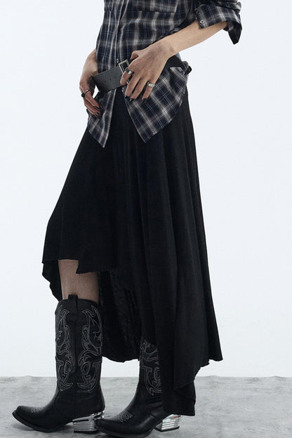 Black Draped Skirt