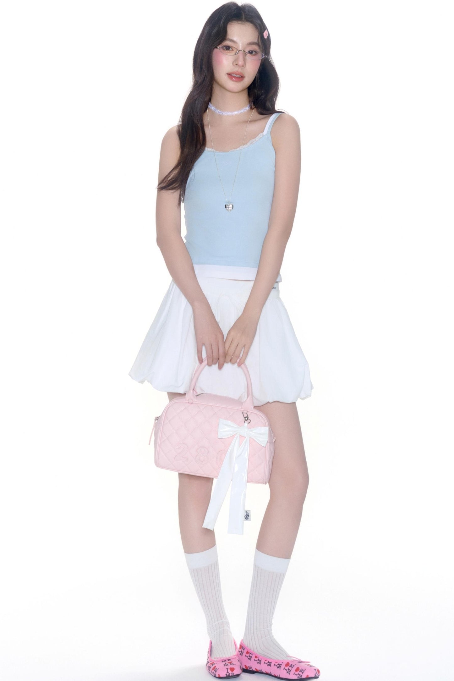 Lace Embroidery Suspender Skinny Vest