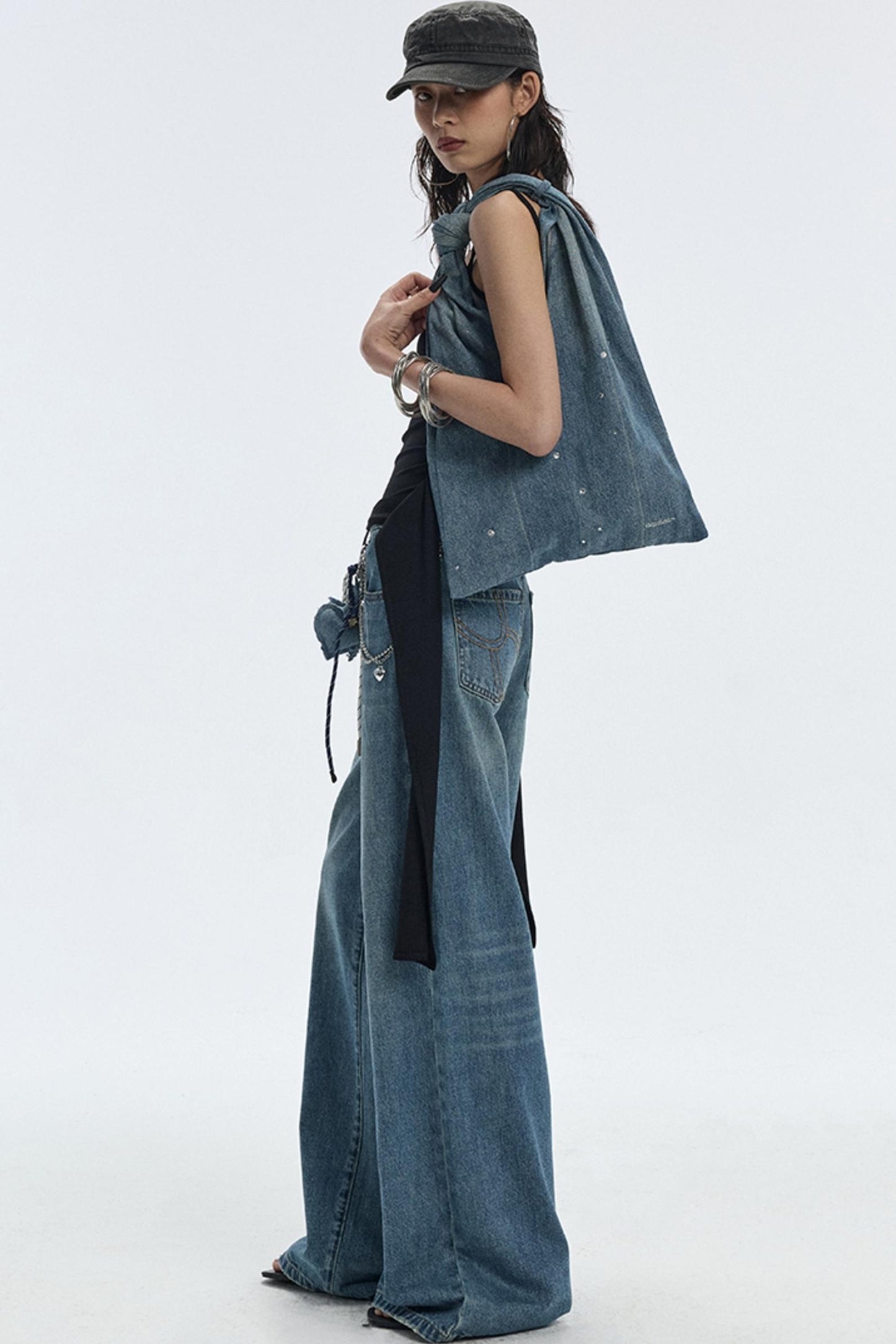 Ocean Chain Loose Womens Jeans