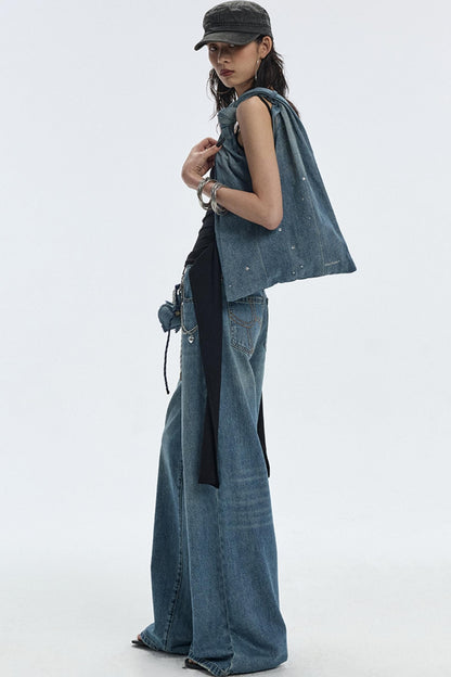 Ocean Chain Loose Womens Jeans