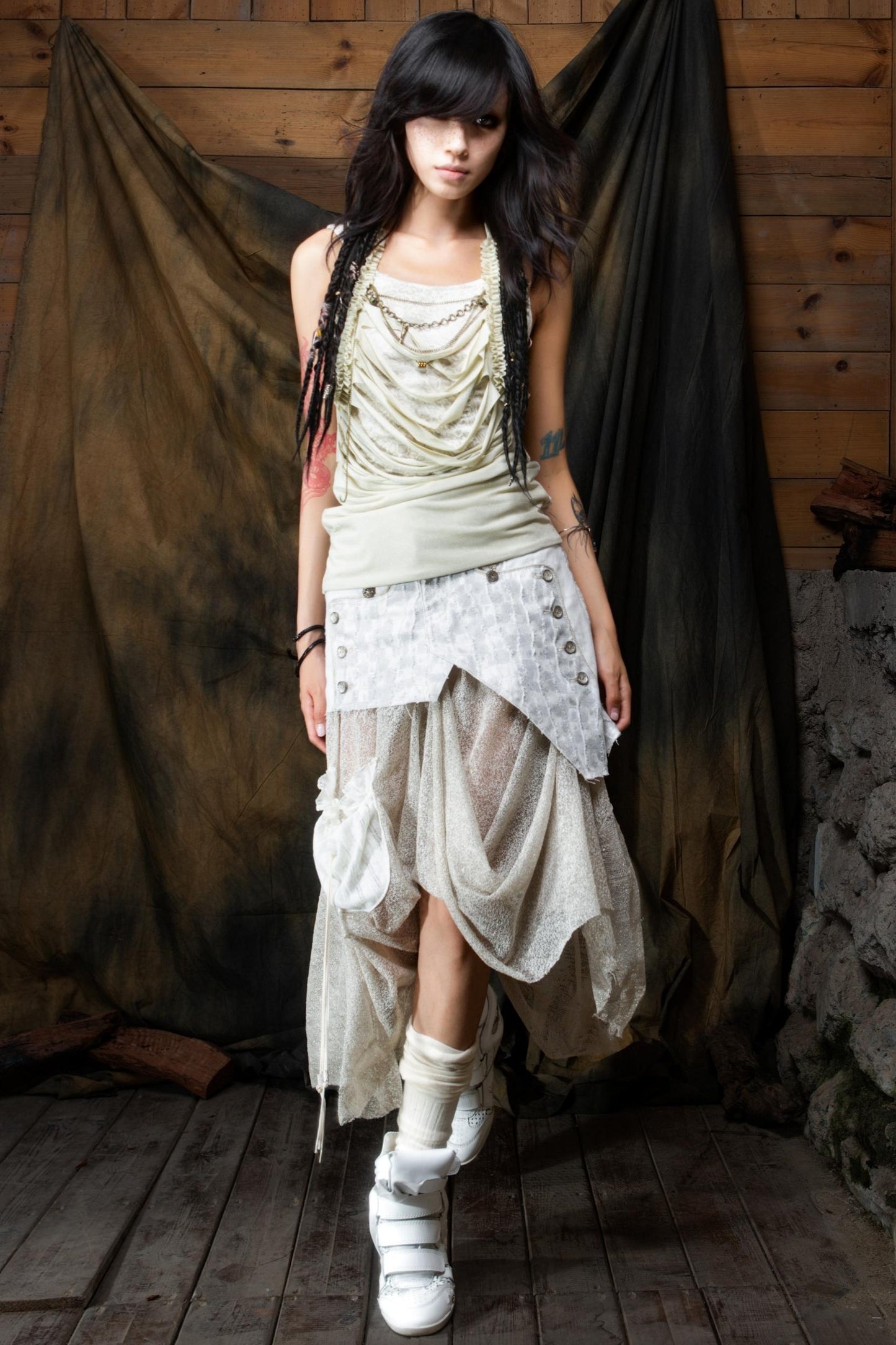 Fake Two Piece Vest Top