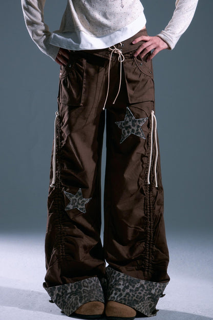 Star Leopard Wide-Leg Trousers