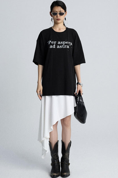 Summer Wavy Black Skirt