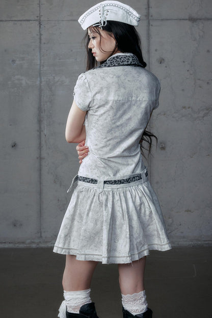 Vintage Patchwork Shirt Dress