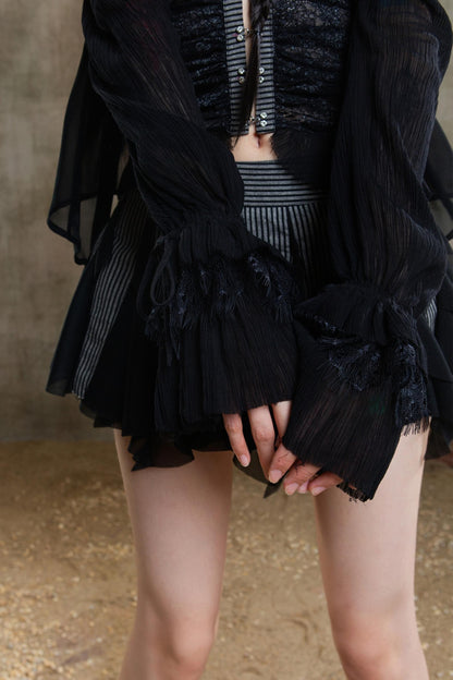 Chiffon Court Tunic Shirt