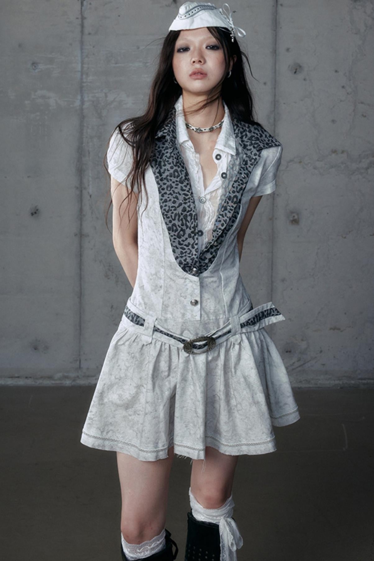 Vintage Patchwork Shirt Dress