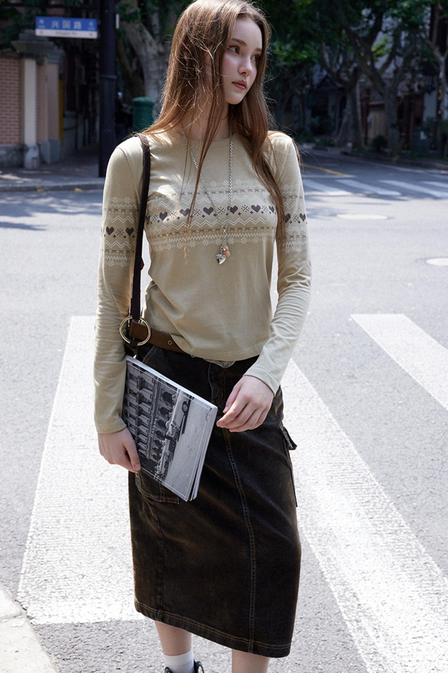 Star Wave Vintage Crew Neck T-shirt