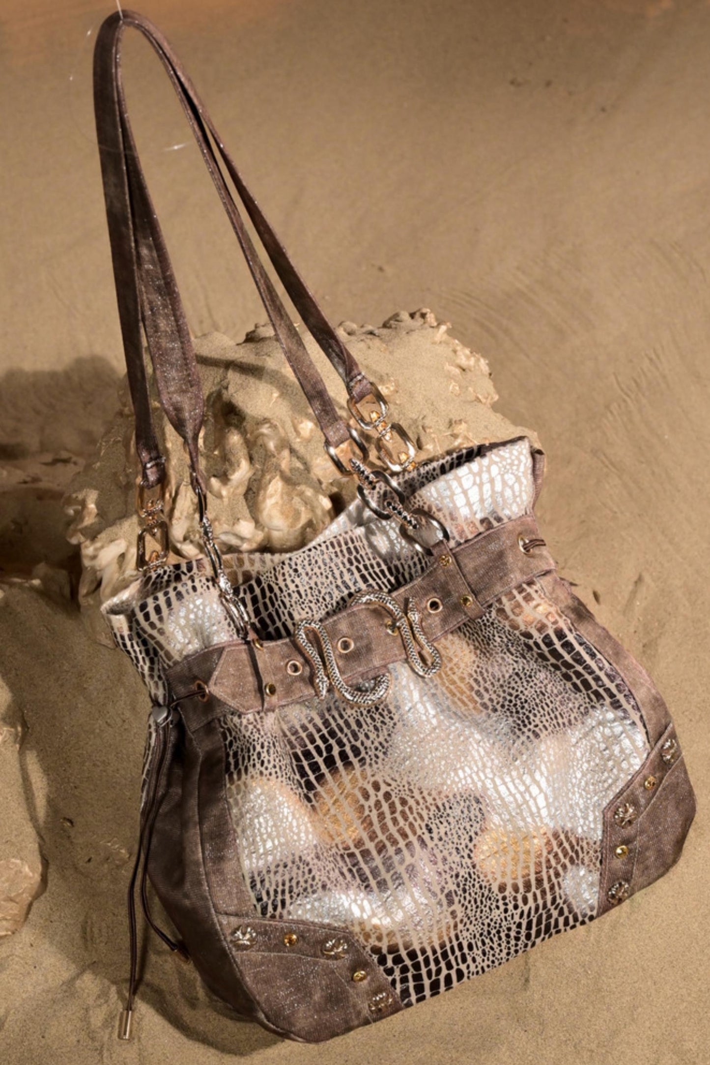 Snake Print Armpit Bag