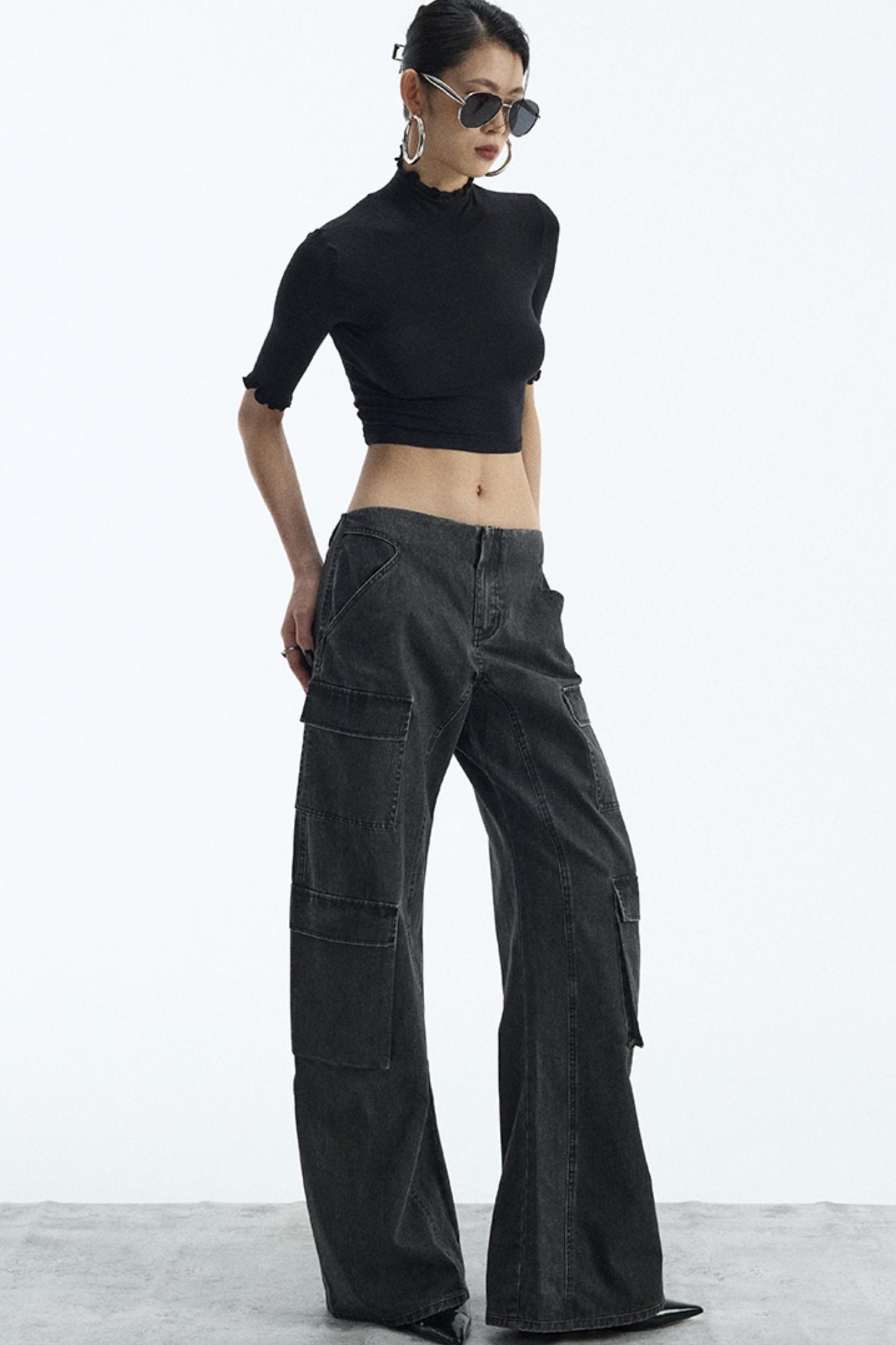 Black Turtleneck Top