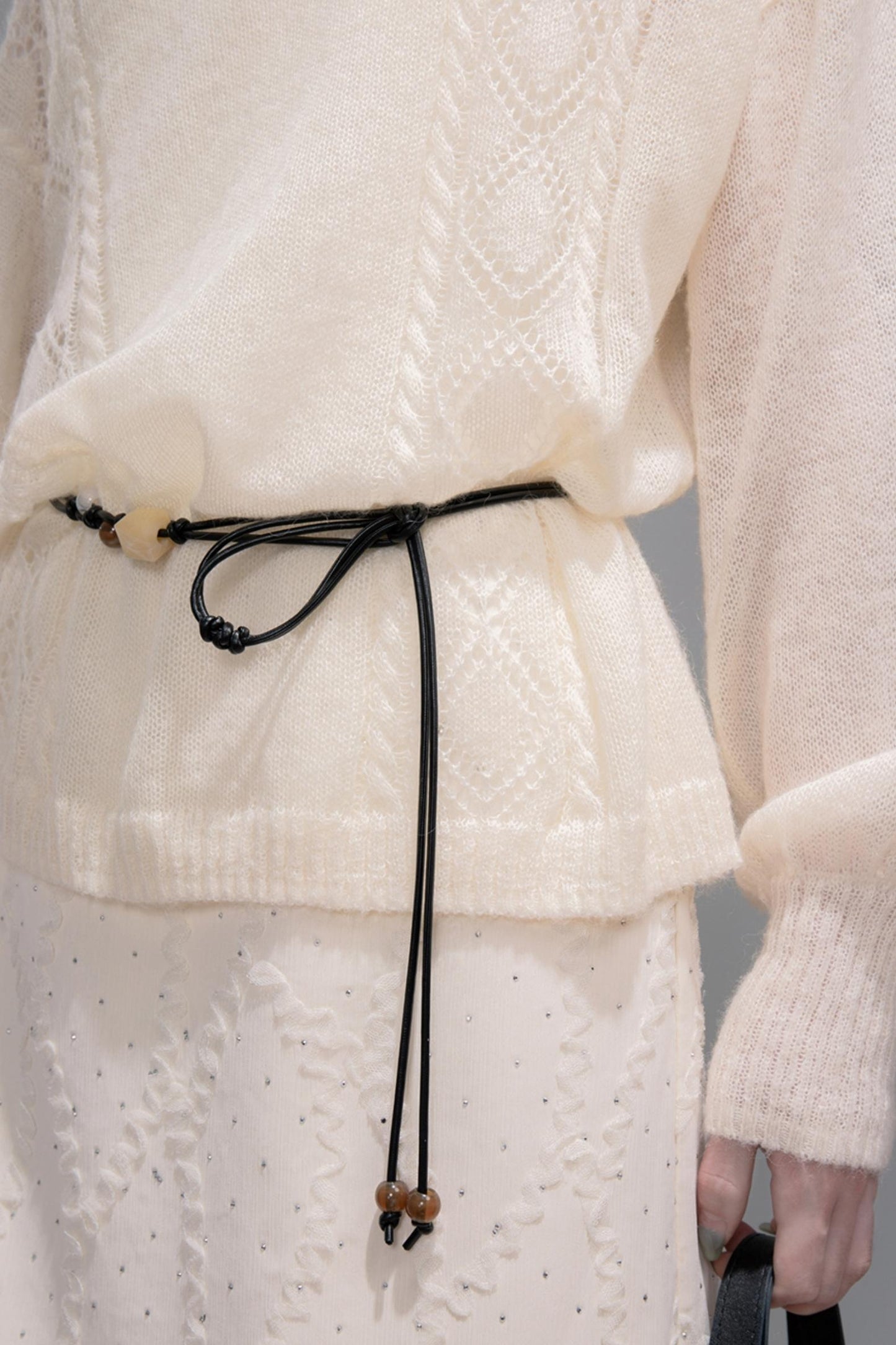 Starlight Jacquard Diamond Vest Dress Set-Up