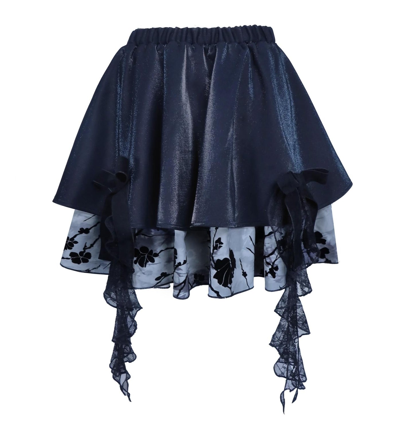 Shadow Dyed Ribbon Half Skirt