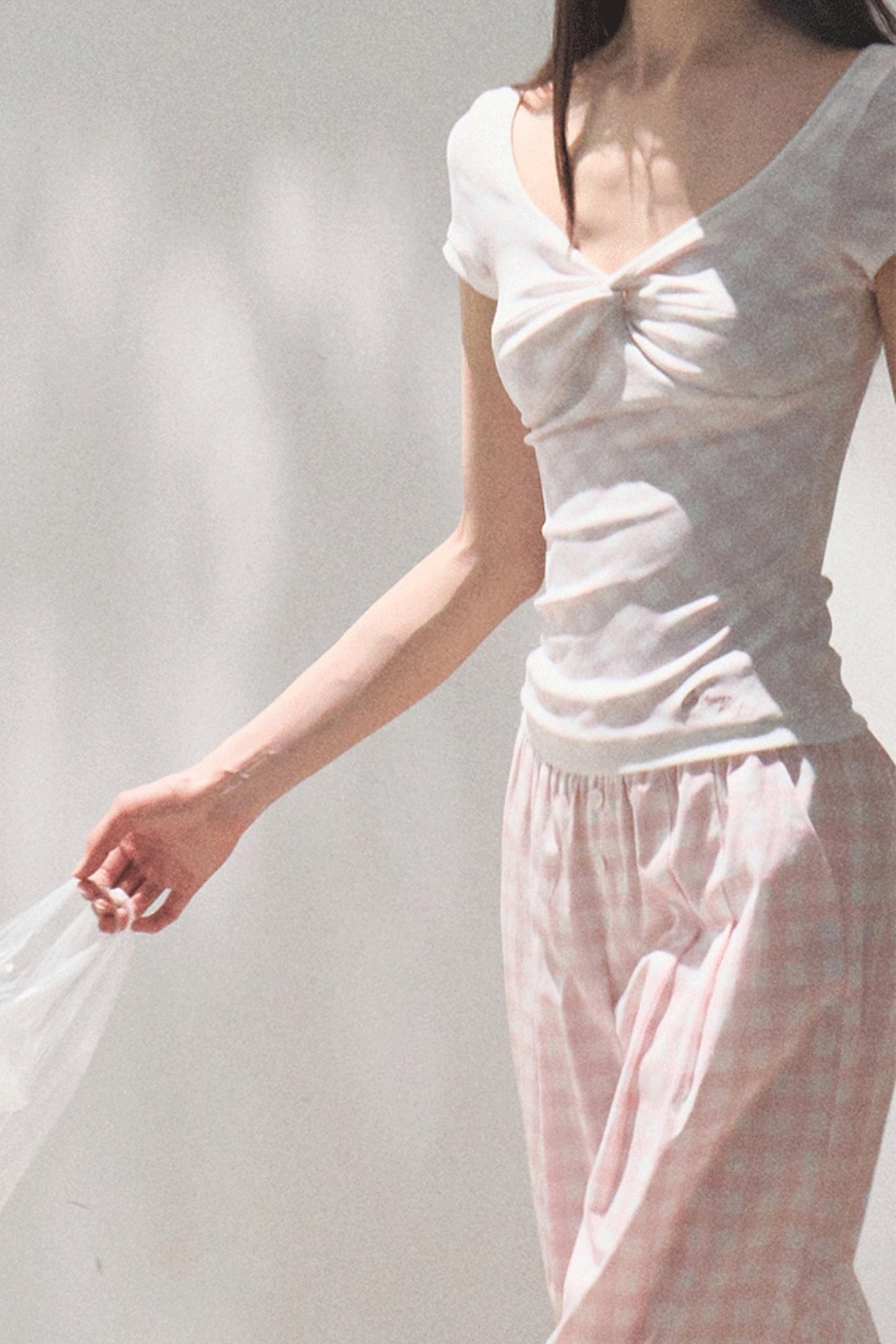 Plaid Linen Suspenders Set-Up