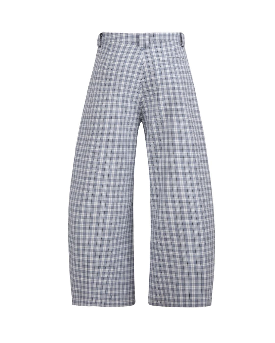 Plaid Wide-Leg Trousers