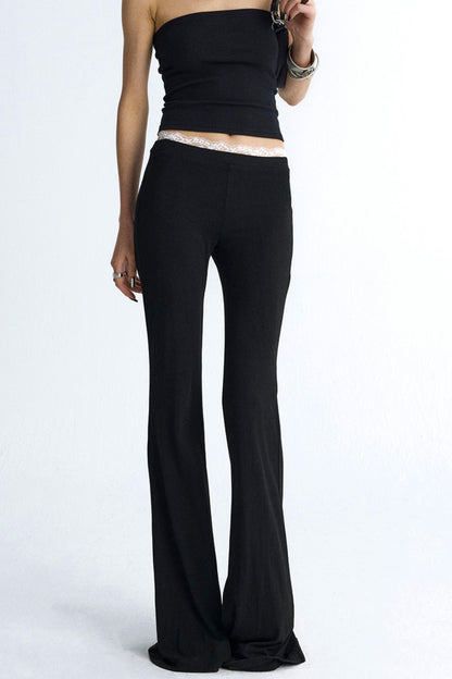 Chic Colorblock Flare Pants