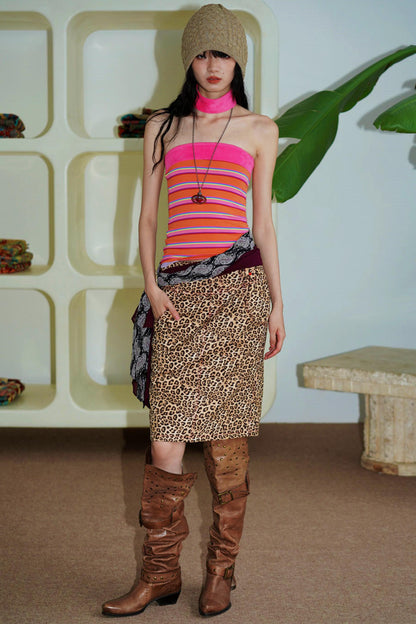 Vintage Suede Pencil Skirt