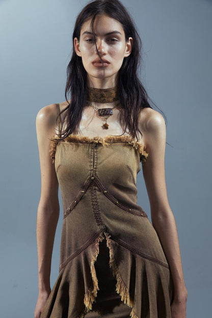 Asymmetrical Halter Dress