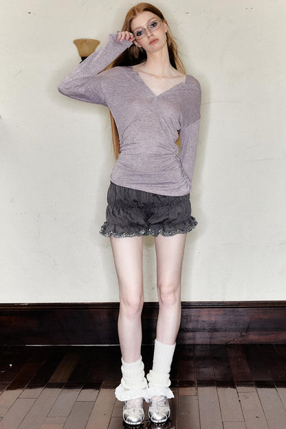 Light Purple Hooded Sweater