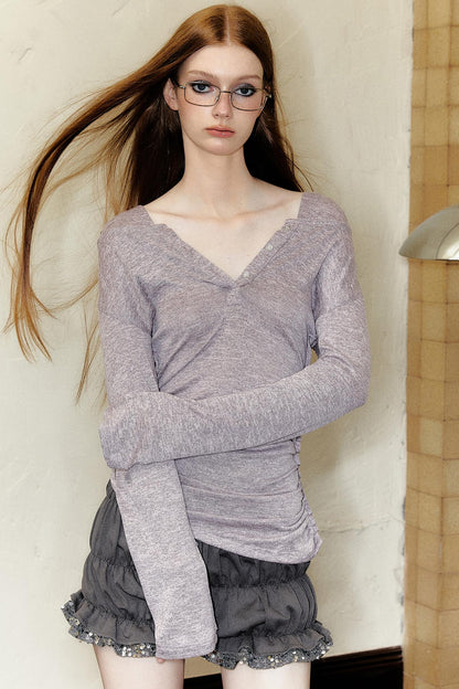Light Purple Hooded Sweater