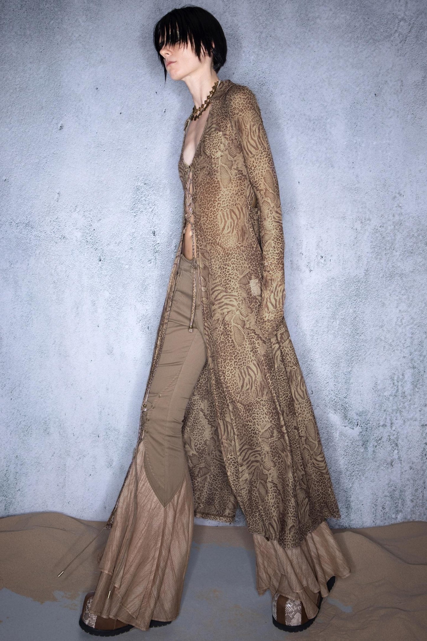 Stretch Long Cardigan