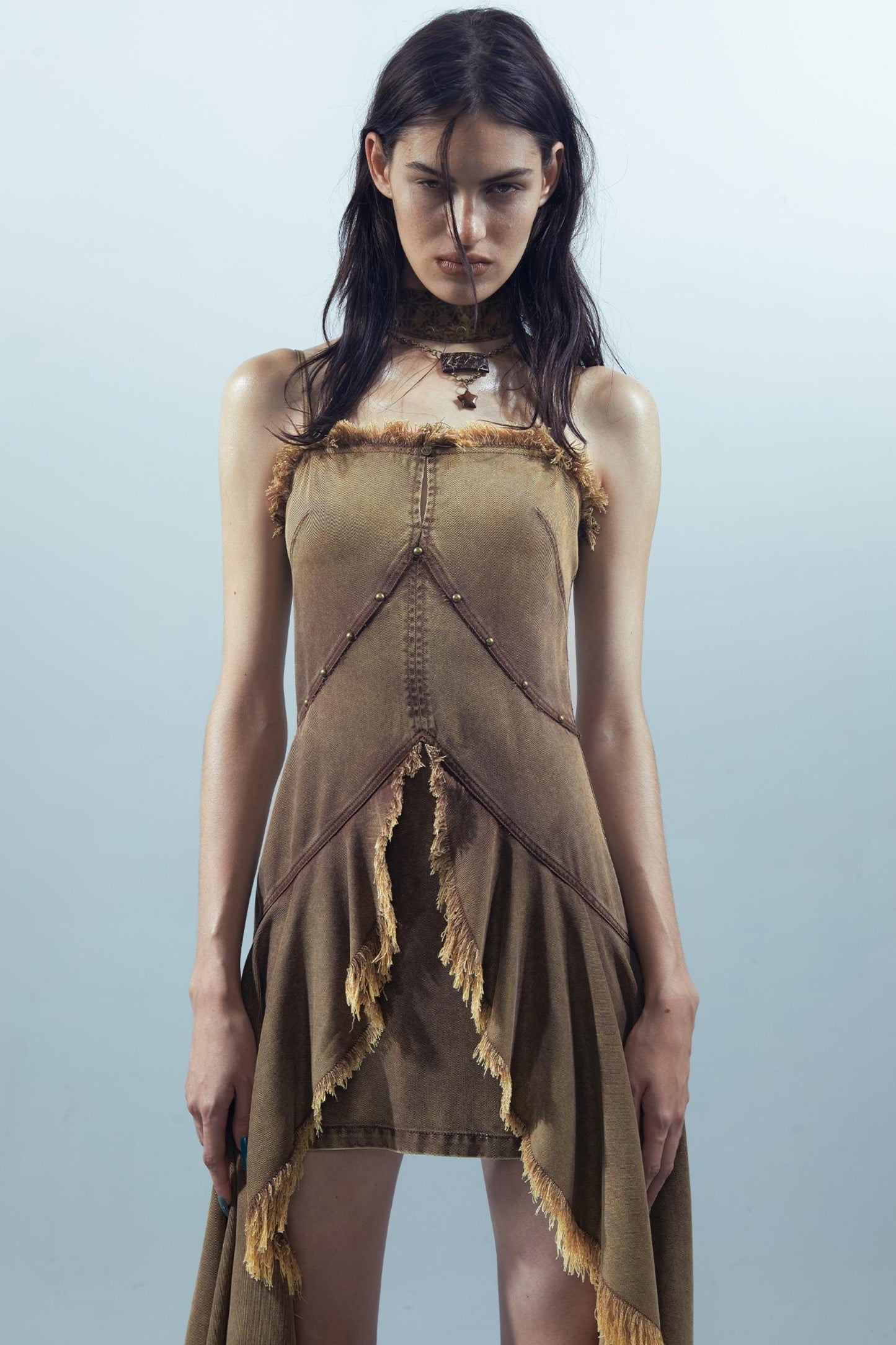 Asymmetrical Halter Dress