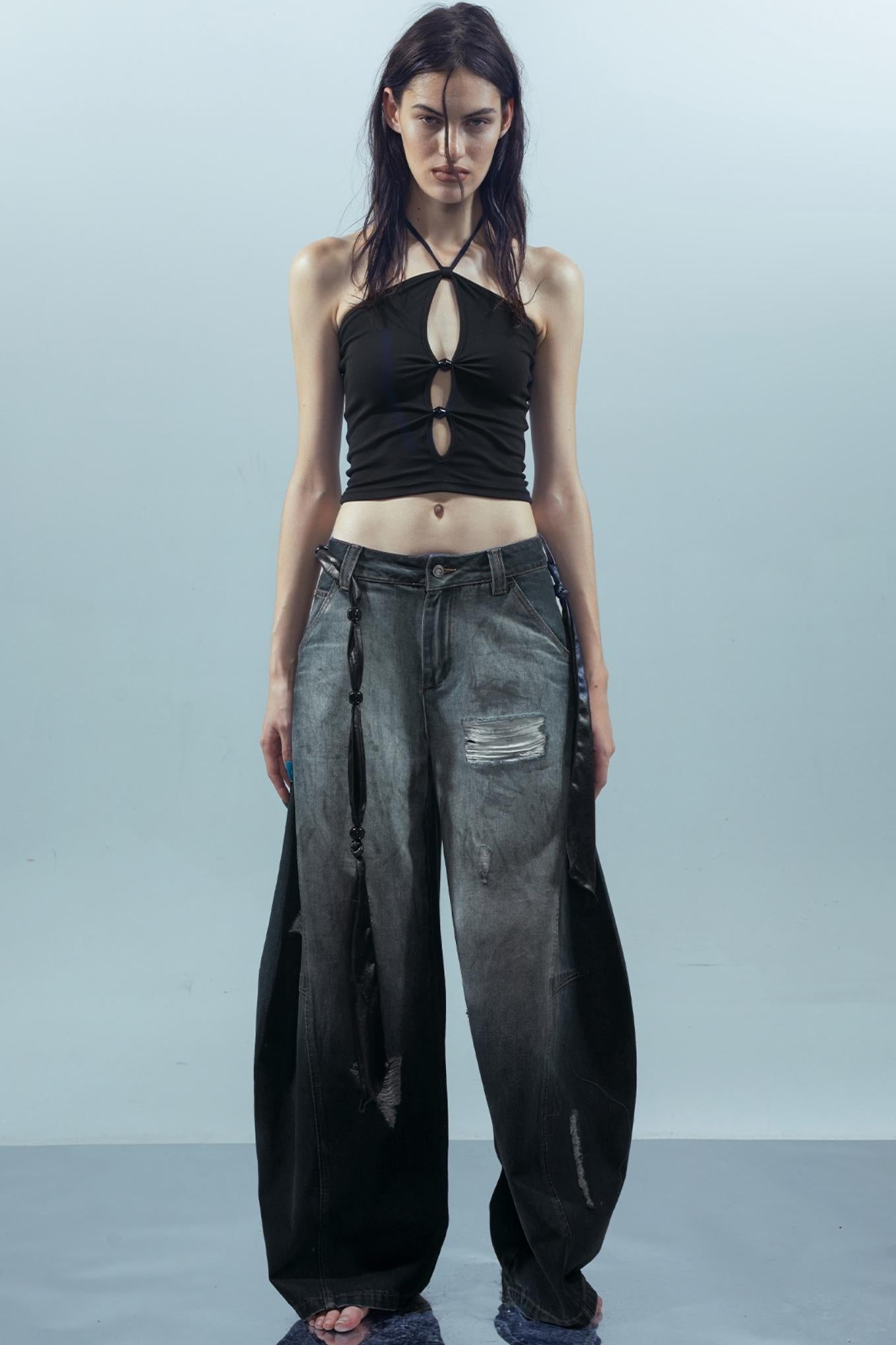 Hollow Beaded Cami Top