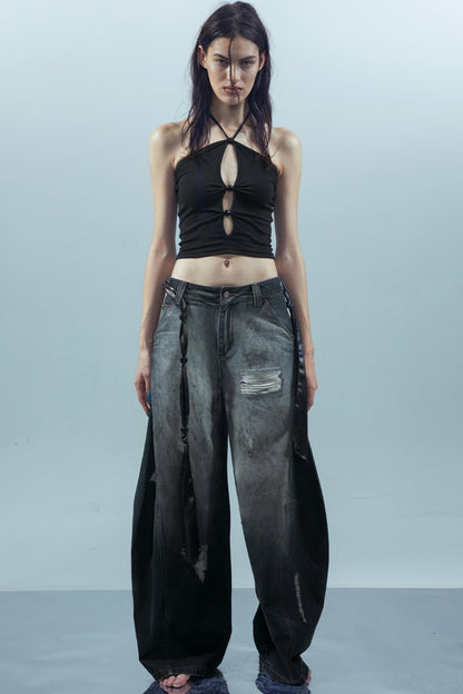 Hollow Beaded Cami Top