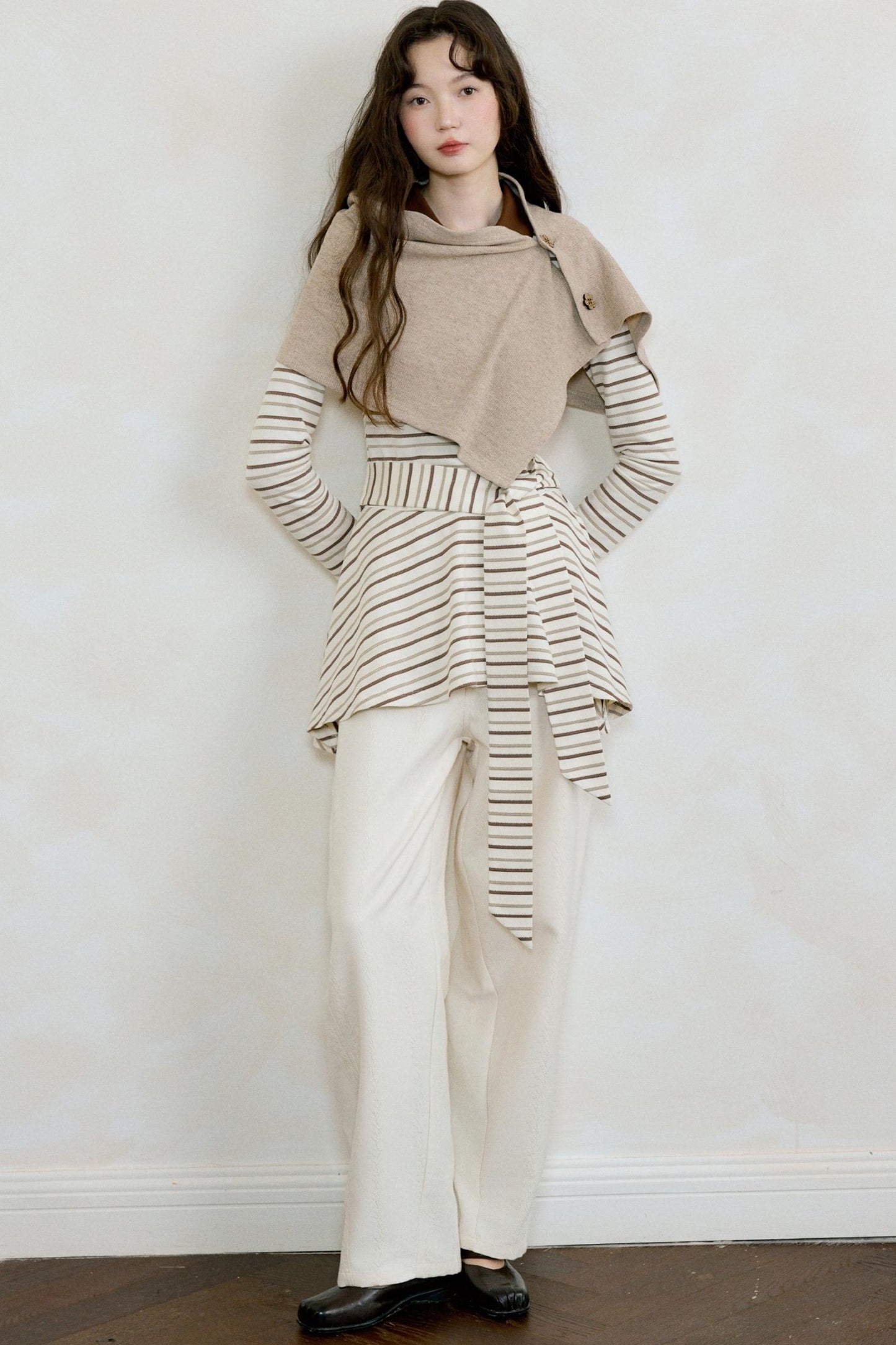 Vintage Striped Shawl Polo Shirt