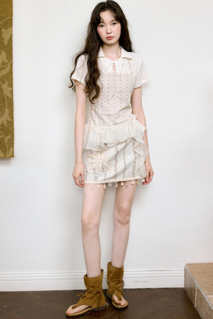 Bohemian Polka Dot Lace Top