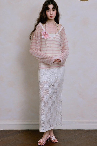 Bohemian Striped Blouse Set-Up