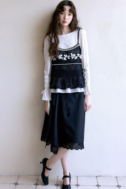 Original Black Retro A-Line Skirt