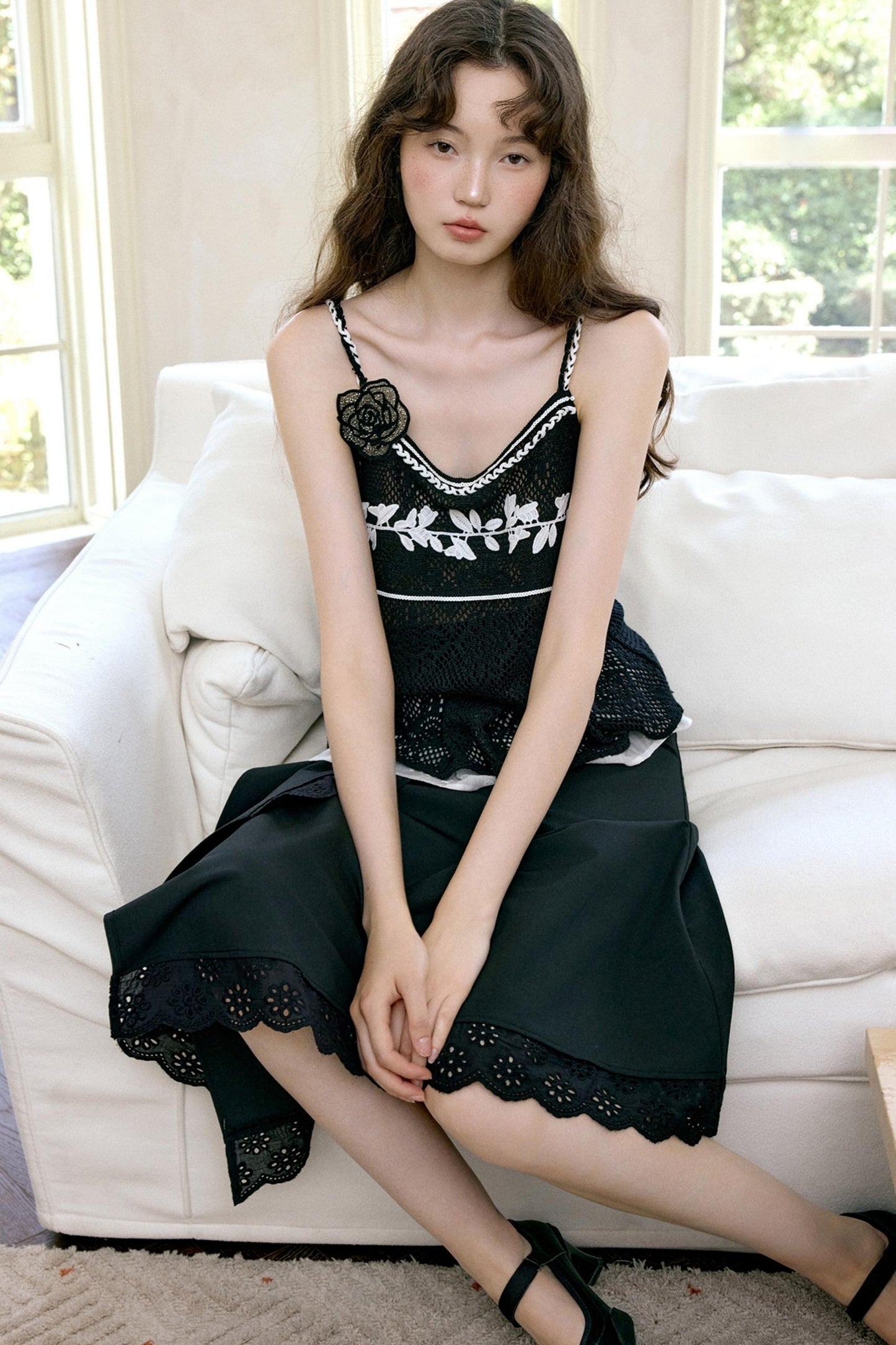 Original Black Retro A-Line Skirt