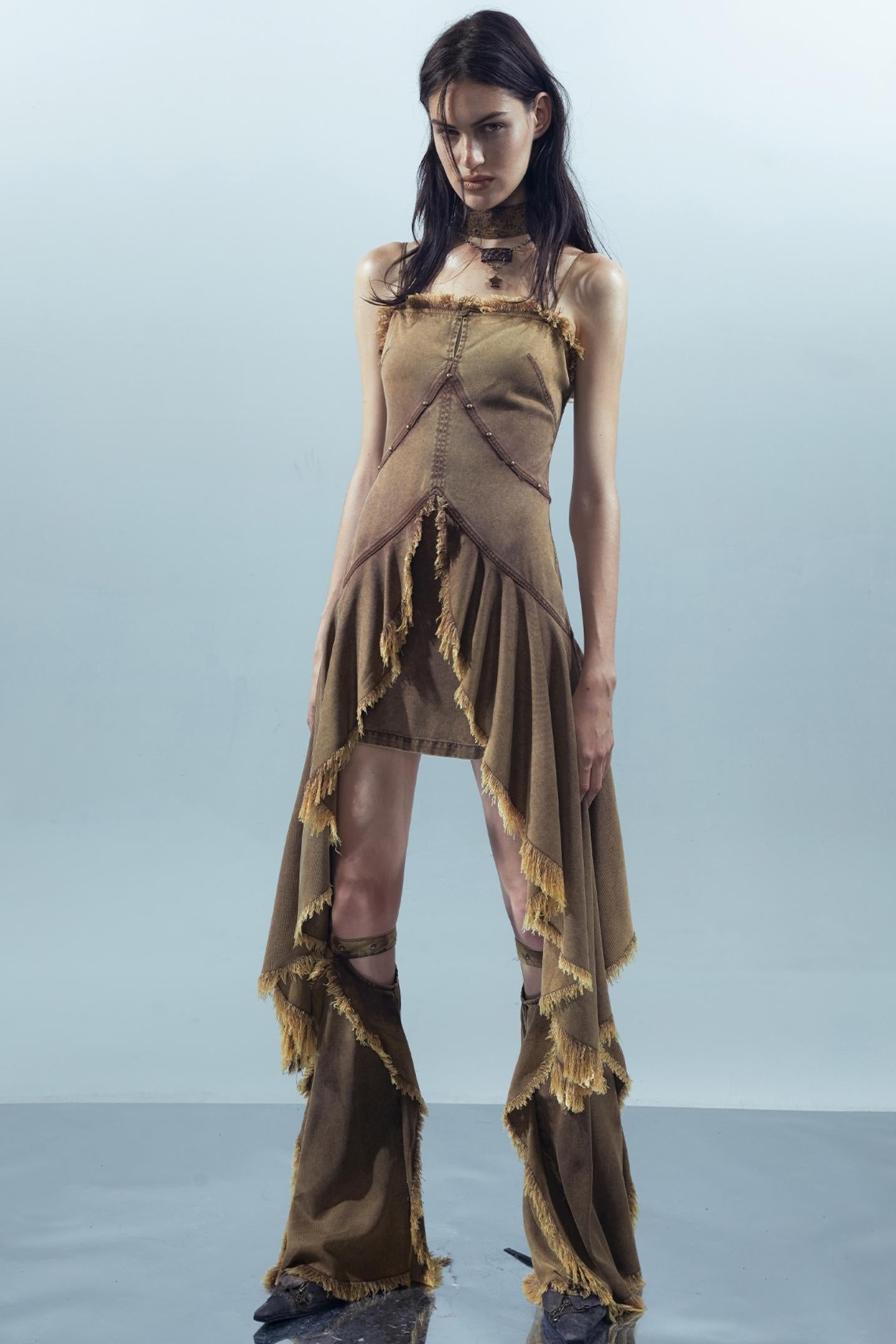 Asymmetrical Halter Dress