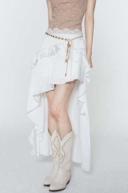 Ruffle Halter Bustier Top Set-Up