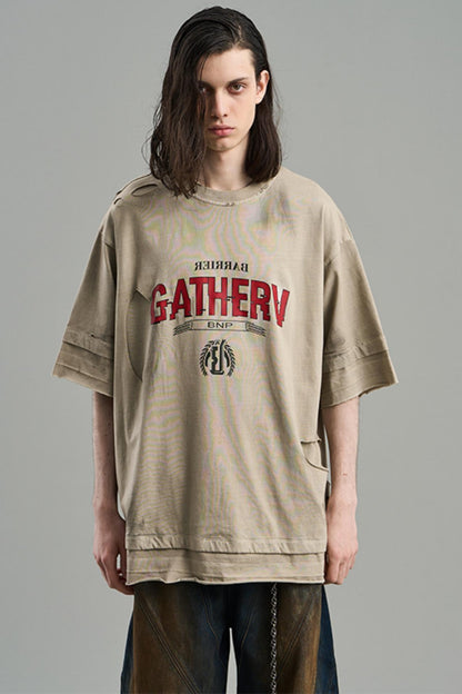 Ripped Cotton T-Shirt