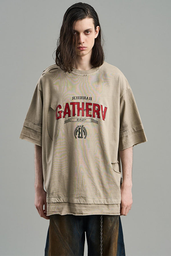 Ripped Cotton T-Shirt