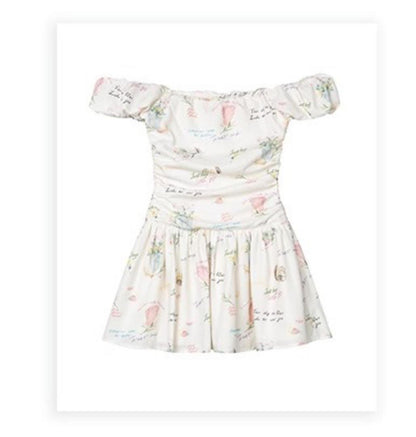 Pastel Lotus Neck-Tie Oriental Dress