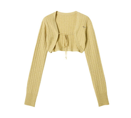 Wool Knit Cardigan Set-Up