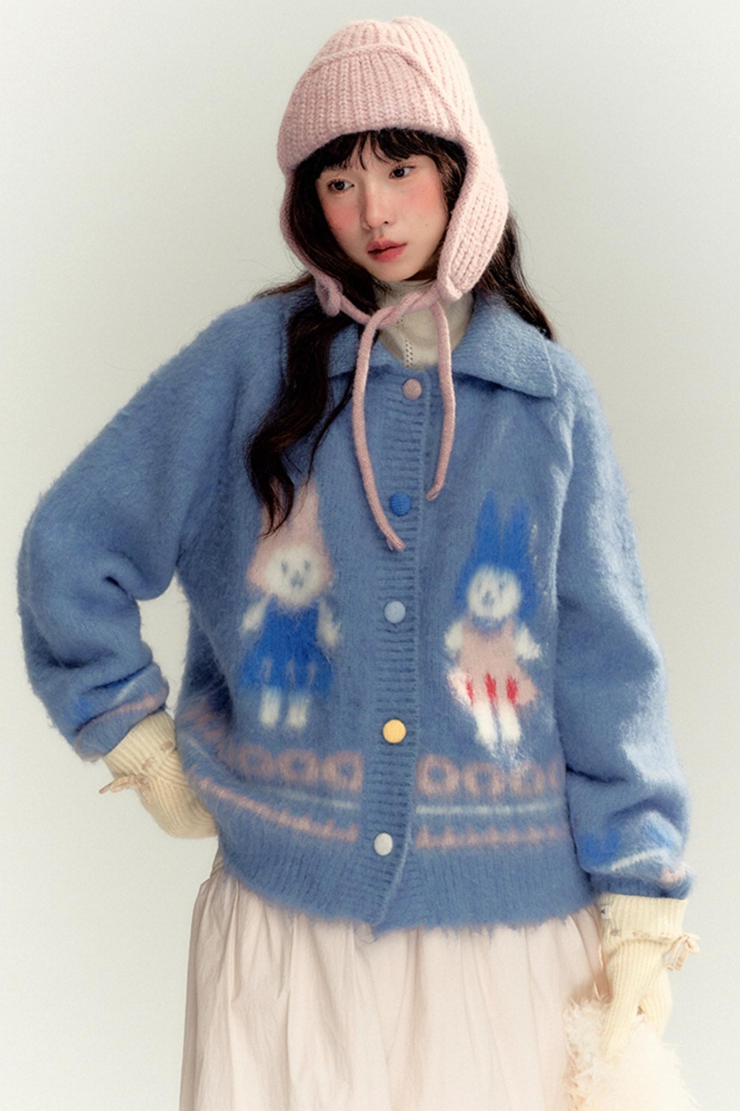 Bunny Buckle Knitted Cardigan