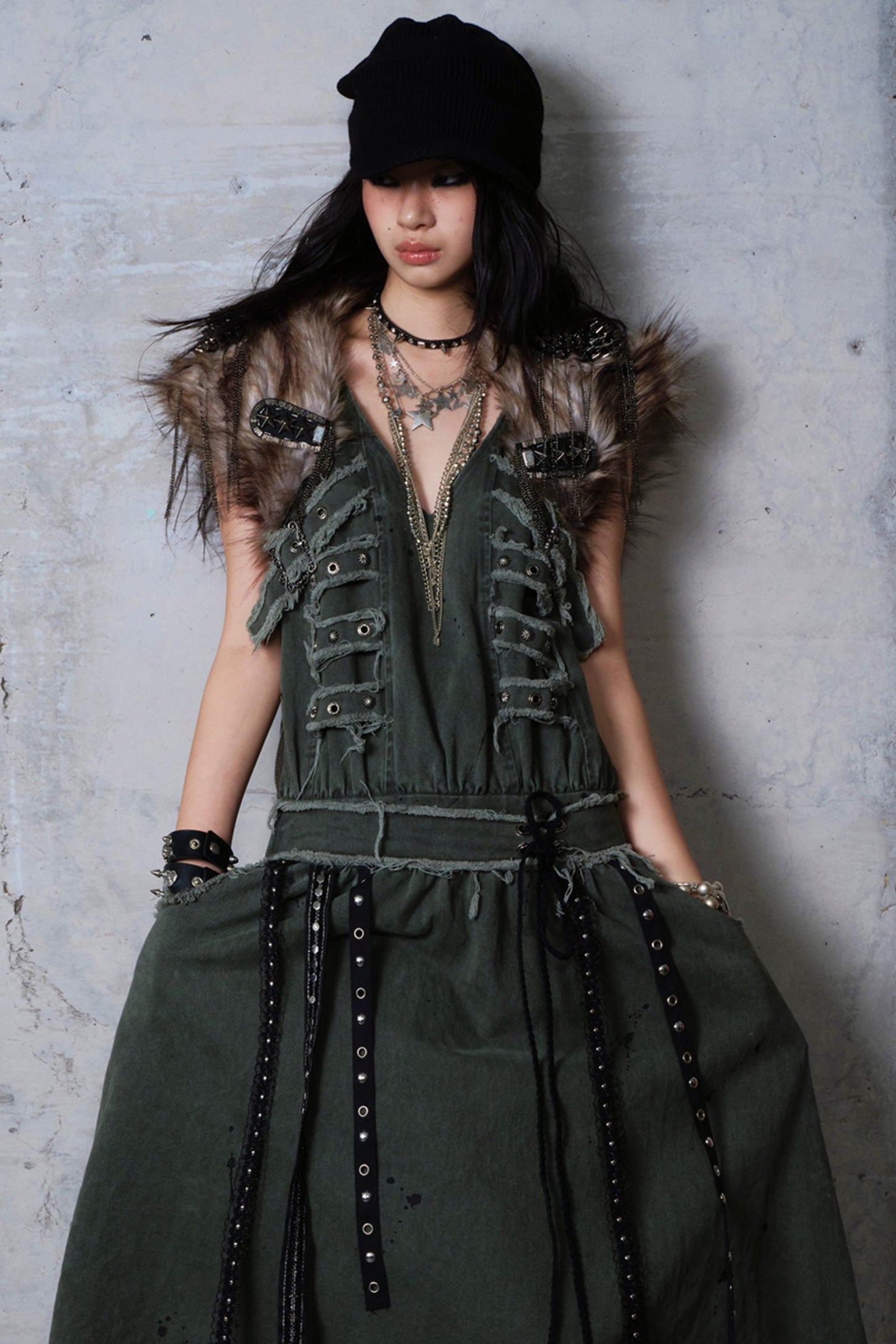 Vintage Plush Punk Knight Vest