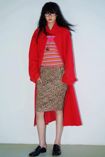 Vintage Suede Pencil Skirt