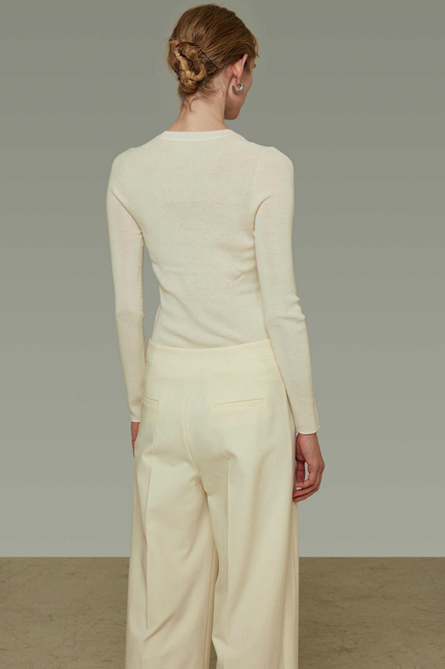 Side Button Loose Fit Pants