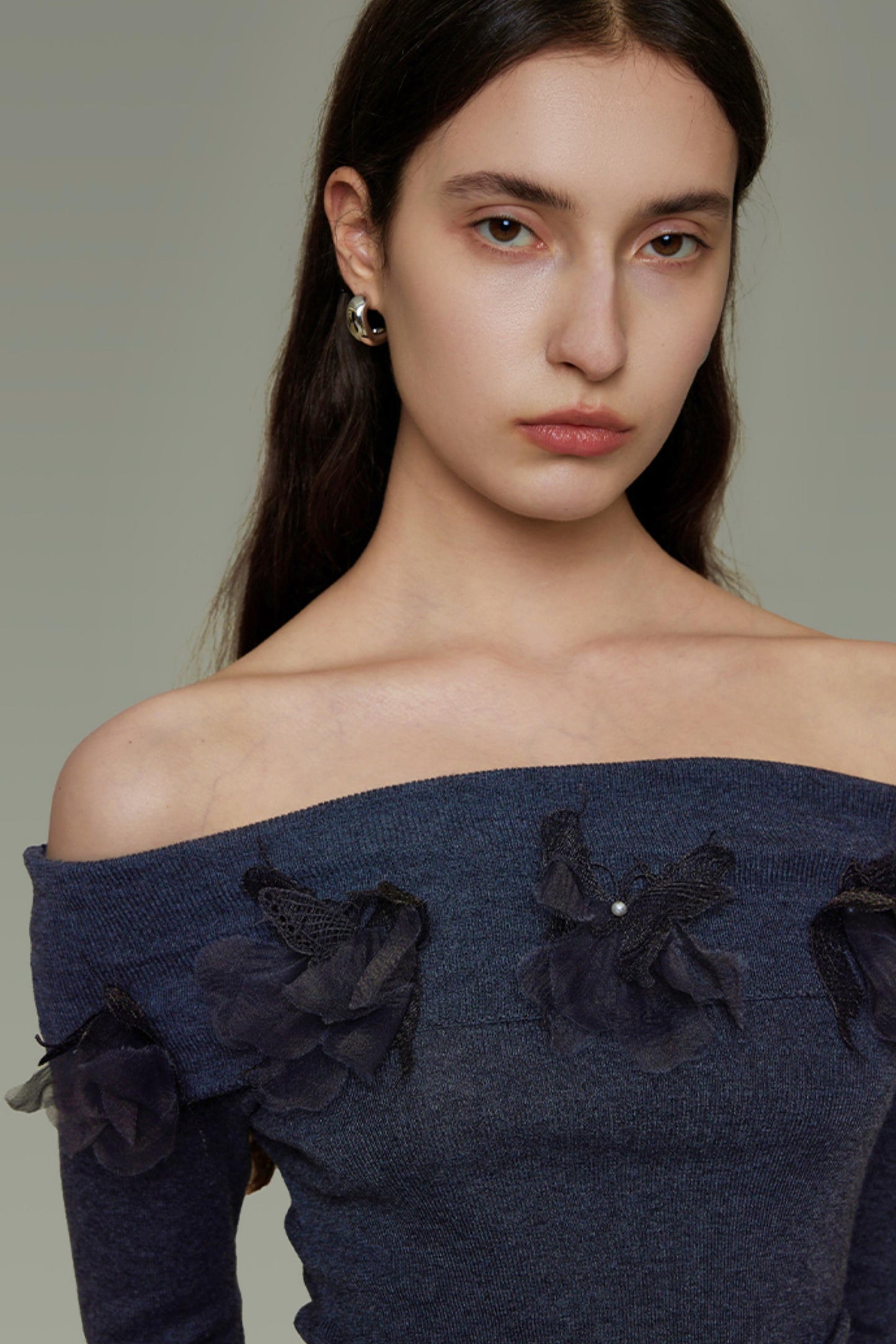 Autumn Knit One-Shoulder Dress