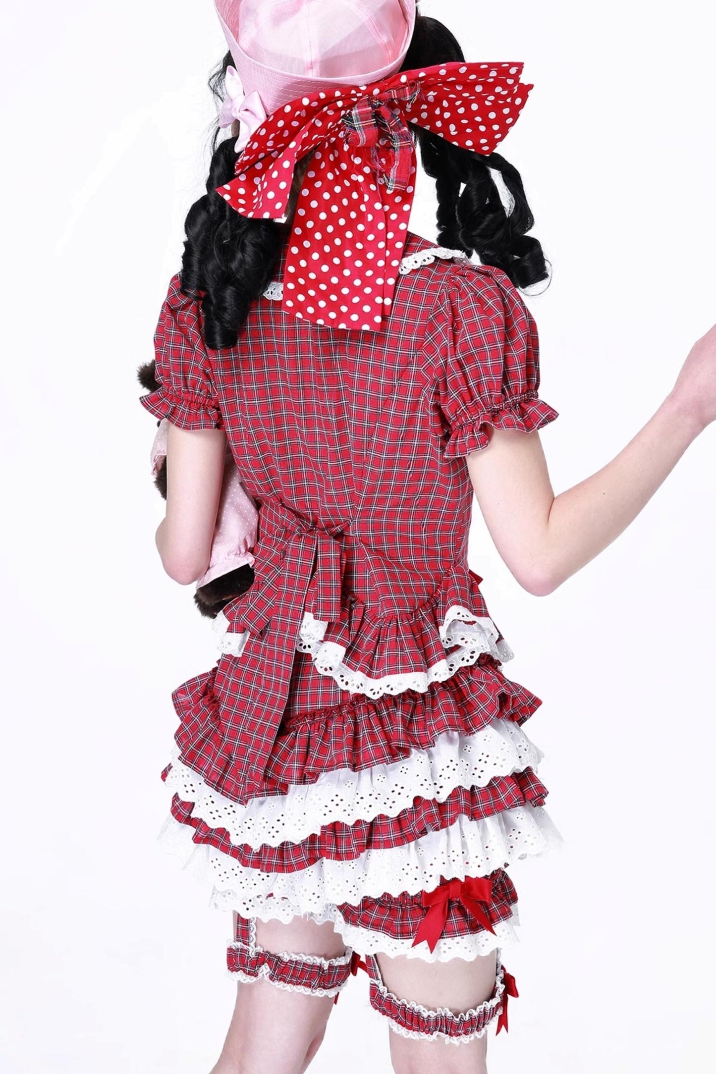 Red Gingham Showa Style Shirt