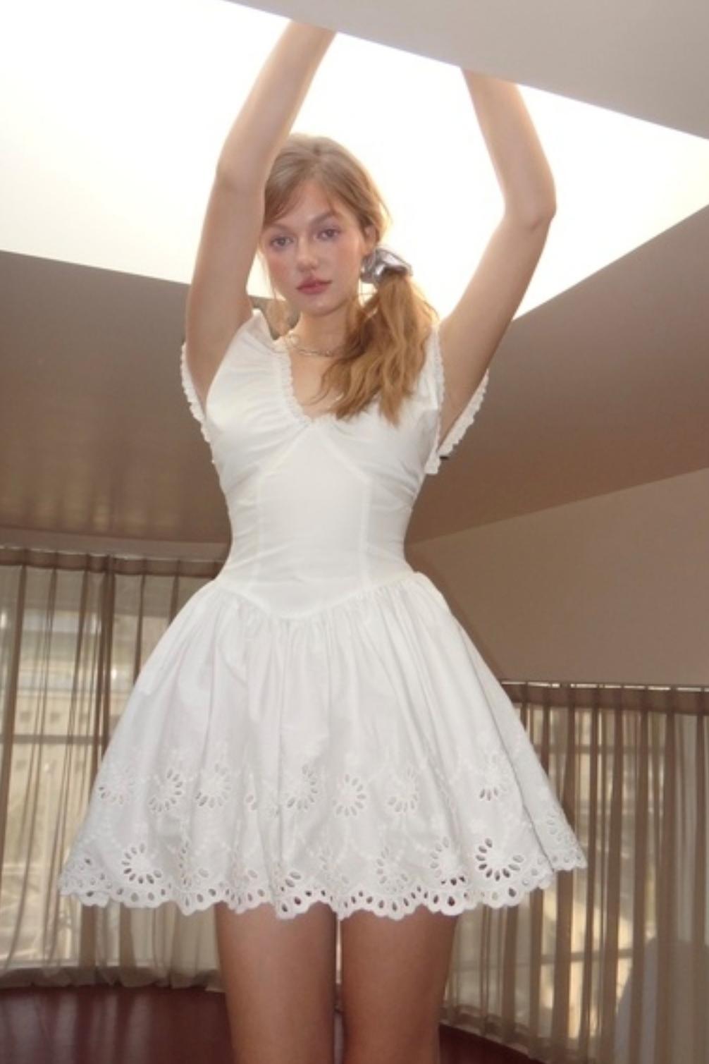 Vintage Pleated A-Line Dress