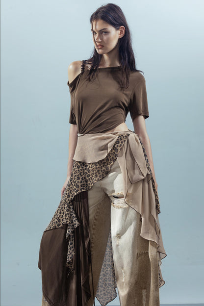 Off-Shoulder Irregular Tee