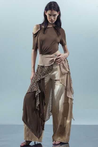 Off-Shoulder Irregular Tee