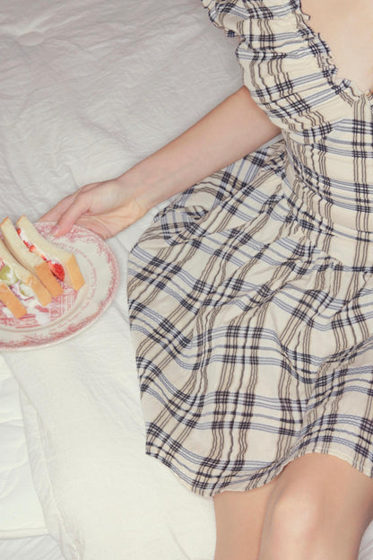 Vintage Pleated A-Line Dress